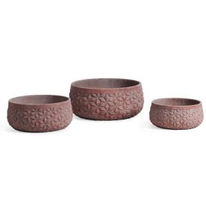 China Stylish UV Resistant Round Handmade Ceramic Garden Pots With Drainage Hole For Small Plants on sale