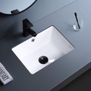 Buy cheap New Stylish Rectangle White Undermount Wash Basin Vitreous China from wholesalers