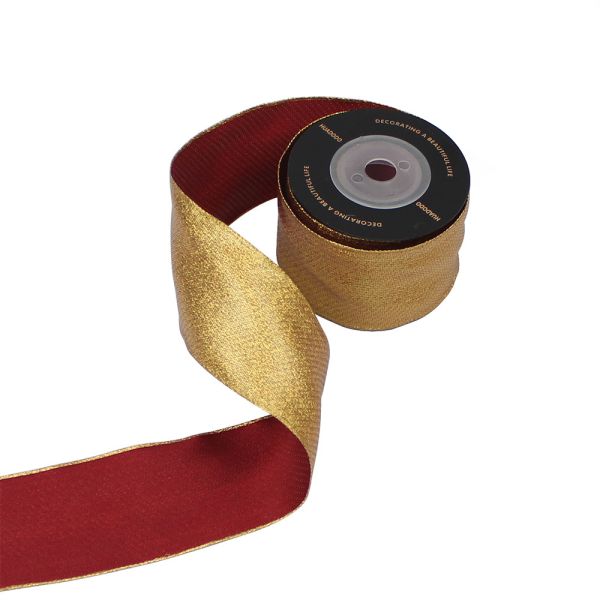 Merry Christmas 2 1/2 Inch Sequin Ribbon With Wired Edges For Christmas