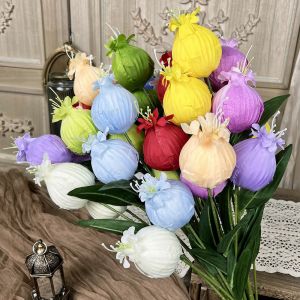China Pomegranate fruit fake flower simulation bouquet handmade flower for wedding use artificial silk flower wedding landscape decoration on sale