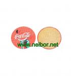Buy cheap promotional metal tin coaster with cork in round shape with custom printing from wholesalers