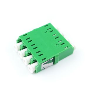 Buy cheap 4 Ports Green LC APC Optic Fiber Adapter Earless Square Coupler for FTTH Performance from wholesalers