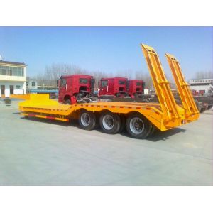 Buy cheap Gooseneck Low Bed Semi Trailer With Air Ladder , Lowbed Semi Trailer from wholesalers