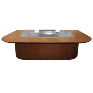 Buy cheap Customizable Hibachi Grill Table With Wooden Tabletop Decoration from wholesalers