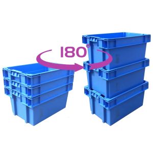 Buy cheap Stack And Nest Totes Heavy Duty Nesting Plastic Crates Logistics Container Turnover Box from wholesalers