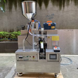 Single Nozzles Manual Plastic Soft Tube Filling Machine Semi Automatic