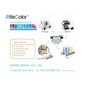 Matte Inkjet Printing Polyester Canvas Roll 600d Eco Solvent 24" 36"