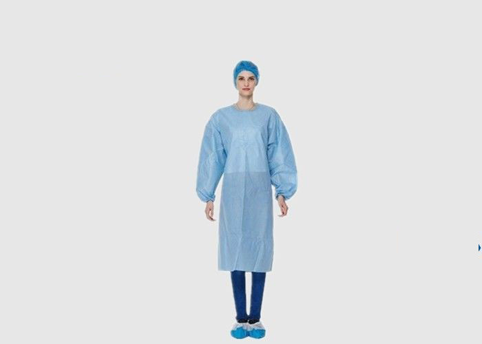 Quality Sms Material Medical Protective Apparel With Full Back / Elastic Cuff for sale