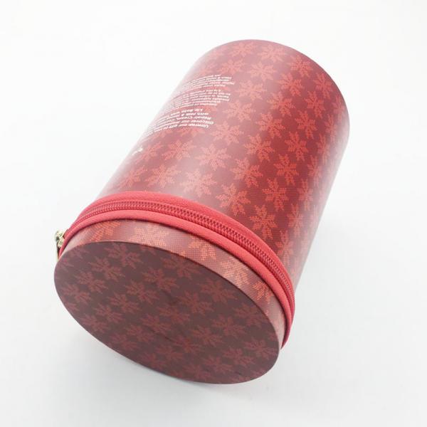 Buy cheap Zipper D130mm Round Tin Box For Christmas Gift Packing from wholesalers