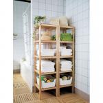 Buy cheap new design home use multi-functional bamboo bathroom towel shelves from wholesalers