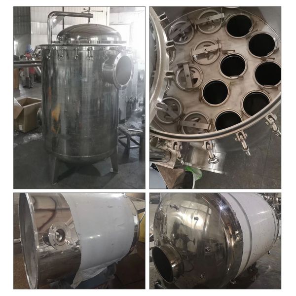 SS304 316 Liquid/oil/wine/beer/honey/syrup/paint filtration machine Stainless Steel 304 multi Bag Filter Housing