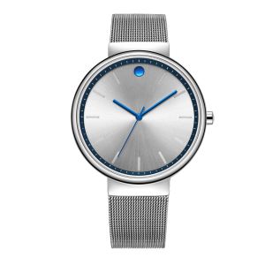 Buy cheap Silvery 40mm Fashionable Men'S Quartz Watch Round Smooth Surface from wholesalers