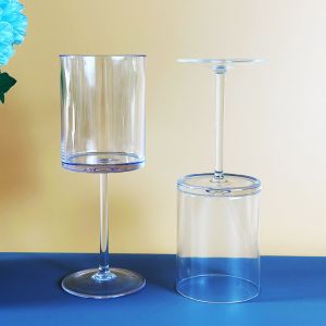 Buy cheap Custom Logo 14oz Reusable Wine Glass Acrylic Square For Party Celebrations from wholesalers