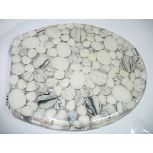 Buy cheap cobble stone poly resin toilet seat product