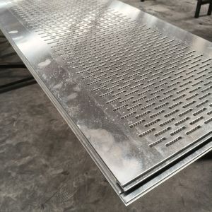 Hexagonal Pattern Perforated Metal Plate With Rectangular Shape And Oblong Hole
