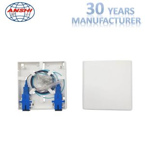Buy cheap ANSHI 2 Ports Fiber Face Plate RJ45 And SC FTTH Termination Box ABS Material from wholesalers