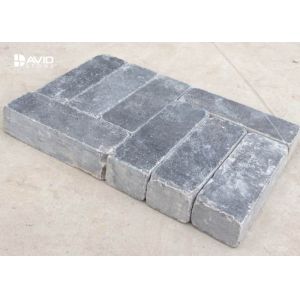 Custom Natural Limestone Tiles Brick with Honed / Chiselled Surface Treament