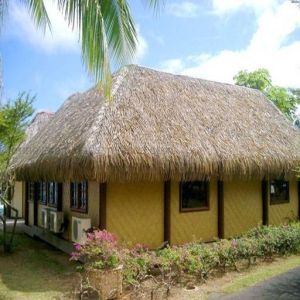 Buy cheap PVC Thatch Roofing Artificial Synthetic Simulation Roofing with Material Component from wholesalers