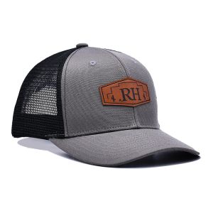 Buy cheap Customizable Cotton-Front Trucker Cap with Sweatband Custom Lether Patch from wholesalers