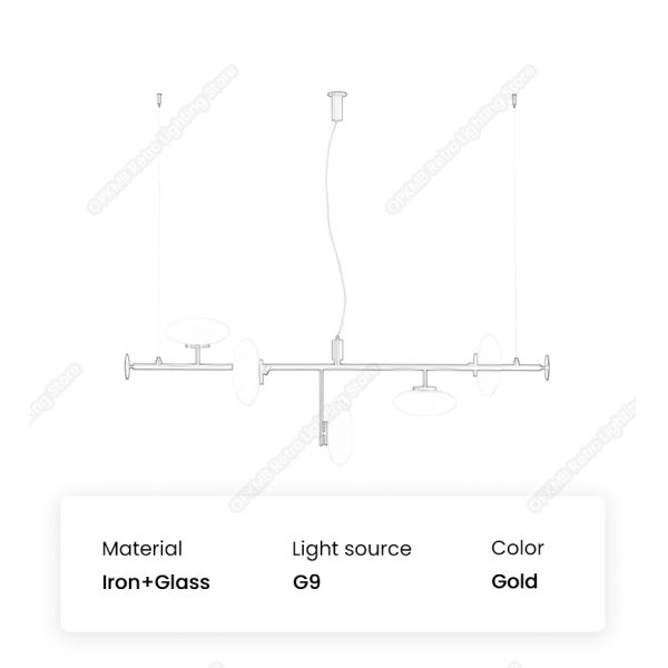 Modern Glass Chandelier For Dinning Room Nordic Kitchen Island Chandelier(WH-MI-458)