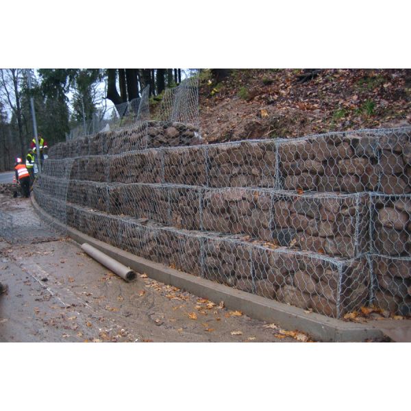 Quality Durable Wire Basket Retaining Wall Heavy Zinc Coated 2m X 1m X 1m for sale