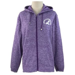 Buy cheap Hooded Zip Up Ladies Fleece Jackets 100% Polyester Strong Wear Resisting from wholesalers