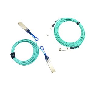 Buy cheap LSZH Duplex Active Optical Cable Fiber Optic Communication Multimode 50/125 OM3 SFP+ AOC from wholesalers