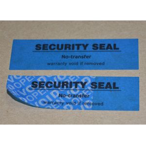 Buy cheap Blue Waterproof Printable Tamper Proof Labels Environmentally Friendly Material from wholesalers