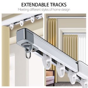 Buy cheap Retractable Extendable Telescopic Curtain Track Rail Smooth And Silent from wholesalers