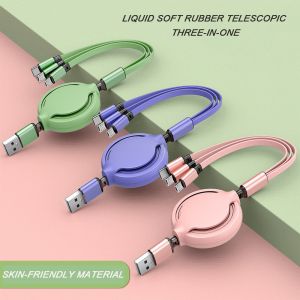 Buy cheap Extendable 3 In 1 8Pin USB Chargeing Data Cable Soft PVC Material from wholesalers