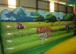 Inflatable soft moutain sport game inflatable jumping hill with safety net