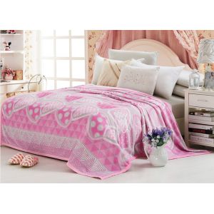 Comfortable Polyester Solid Flannel Blanket 3D Printed Super Soft For Bed 220