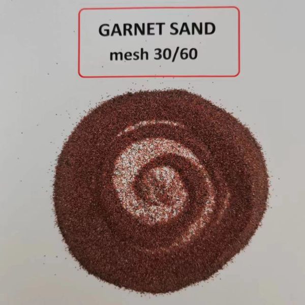 Quality Garnet Sand mesh 30/60 for Sandblasting: Natural Abrasive medium, Mohs 7.0-7.5, Sa2.5-3 for sale