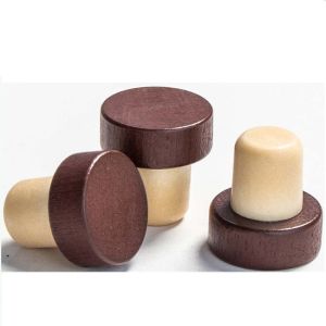 Liquor Custom Synthetic Cork 750ml Glass Bottle with Wooden Cap and Custom Color