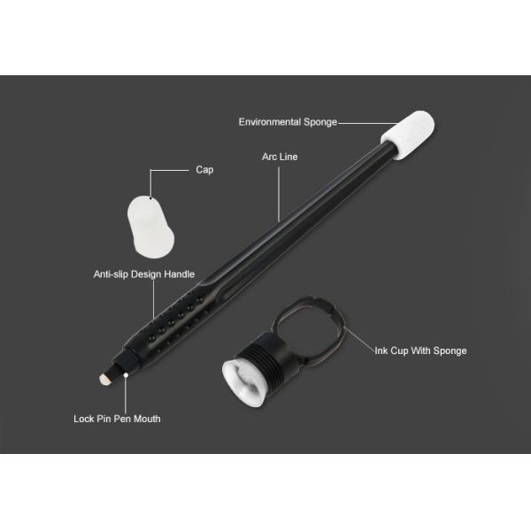 Buy cheap Semi Permanent Makeup Disposable Microblading Manual Tattoo Pen Kit with 0.18 mm Blade And Sponge Pigment or Ink Cup from wholesalers