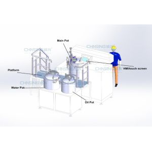 Buy cheap Hair Cream Cosmetic Emulsifier Mixer 5000L Vacuum Emulsifying Mixer Machine from wholesalers