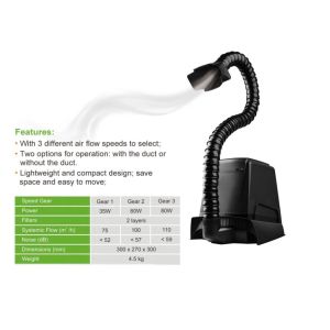 Buy cheap 5800r/Min Desktop Mini Solder Fume Extractor from wholesalers