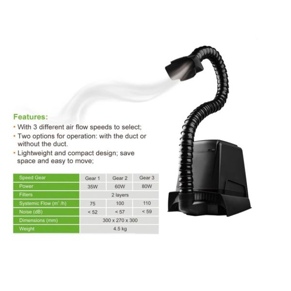 Buy cheap 5800r/Min Desktop Mini Solder Fume Extractor from wholesalers