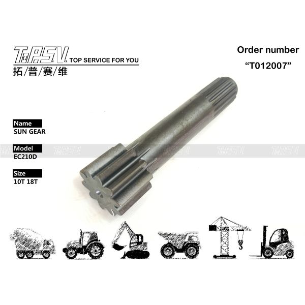 Quality High Precision EC210DL Excavator Travel 1 Stage Sun Gear Compatibility Compatible With Various Models for sale