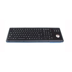 Buy cheap Black  Stainless Steel Metal Industrial Keyboard With Trackball Backlight from wholesalers