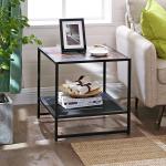 Buy cheap Small Side Table with Unique Design, Industrial Side Table, Side Table with Mesh Shelf, ULET53XB from wholesalers