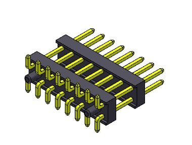 Quality Pin Header Connector 2.54mm Dual Rows SMT TYPE  With Pegs 2*2PIN To 2*40PIN for sale