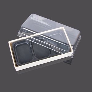 Buy cheap Rectangular 3 Compartment 16*8*5cm Plastic Pastry Container from wholesalers