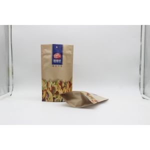 Buy cheap 100g 500g 1000g Kraft Paper ziplockk Bags Recyclable SGS FDA Certified from wholesalers