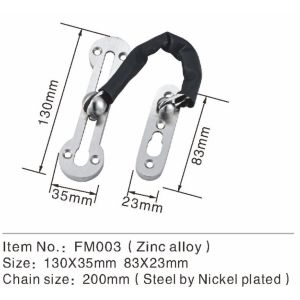 Buy cheap Zamak Security Anti Theft Chain Door Fitting Hardware For Hotel / Interior Swing product