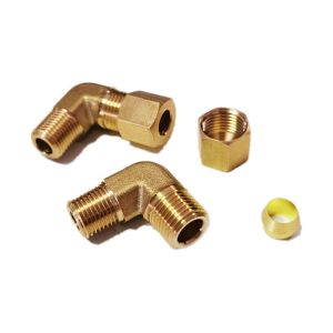 Buy cheap 1/4 NPT Brass Compression Union 90 Degree Elbow Fitting from wholesalers