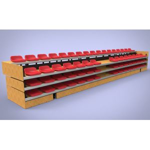 Buy cheap 260mm Row Height Retractable Bleacher Seating from wholesalers