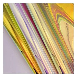 Buy cheap Rainbow Pu Holographic Metallic Colorful Mirror Leather Synthetic Artificial Faux Shoes Case Handbag Notebook Leather Fabric from wholesalers