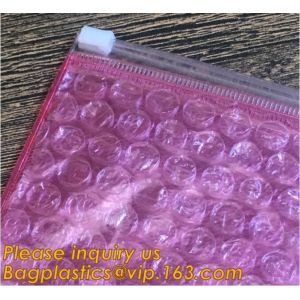 Buy cheap Holographic Zipper Slider Zip Lock Bubble Bag,Cosmetic Zipper Bag/Rose Gold Slider Bubble Bag with Logo,Slider Bubble Zi from wholesalers