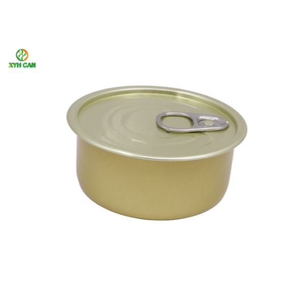 Quality 2 Piece Can No Printing Eco-Friendly 100g Tuna Fish Round Tin Containers for sale